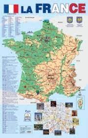 Вакс Карта ФРАНЦИИ на французском языке (58 х 87см)  без возврата