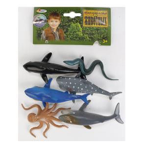 Игрушки пластизоль набор из 6-ти морских животных 10см в пак. ИГРАЕМ ВМЕСТЕ в кор.6*24наб