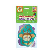 Мягкие магнитные Baby puzzle "Львенок и обезьянка"
