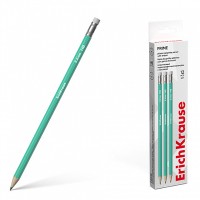 Чернографитный карандаш пластиковый Prime, шестигранный, с ластиком, HB