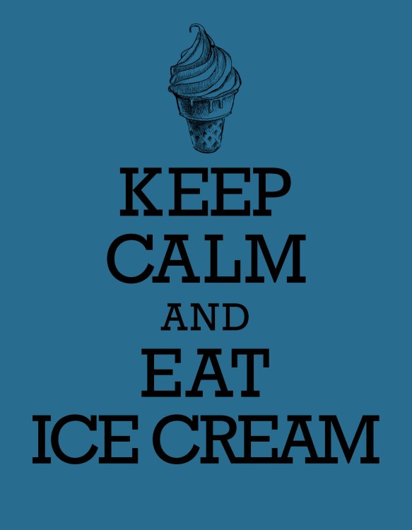 Книга для записи рецептов. KEEP CALM and EAT ICE CREAM